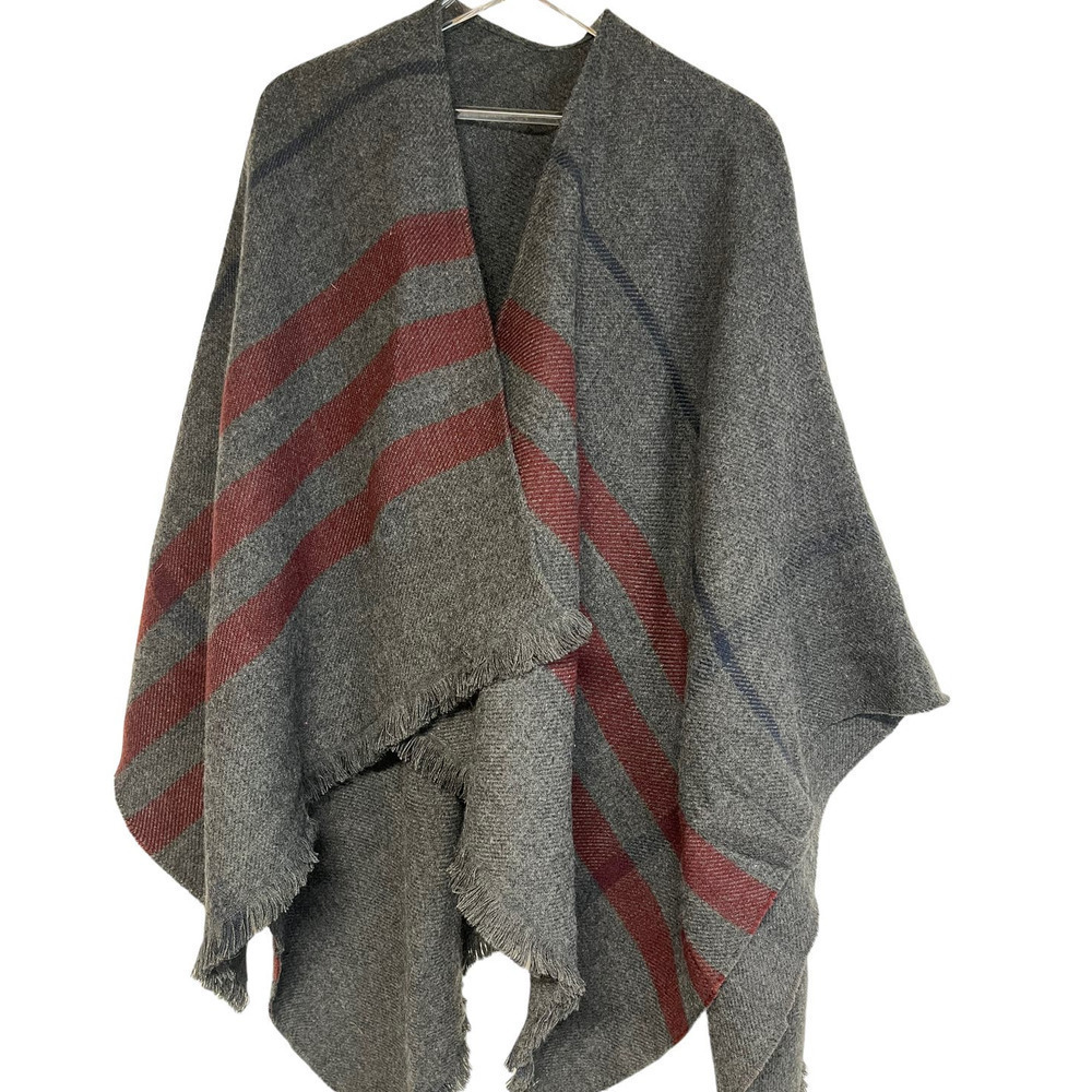 NWT Banana Republic Black Label Poncho Wrap Shawl Multi Colored